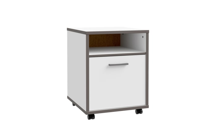 Rollcontainer Keflavik, grau/weiß-01