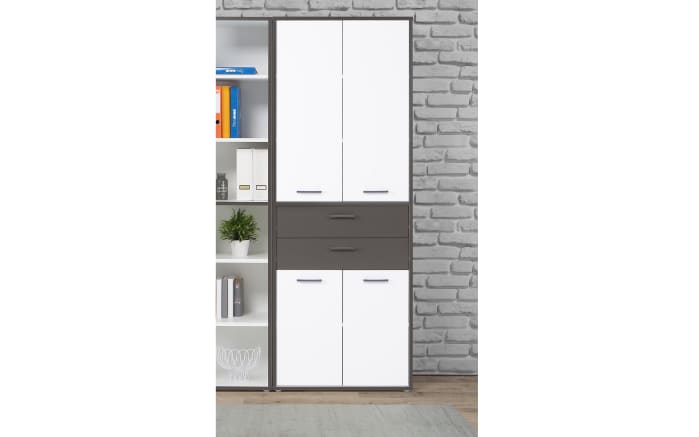 Aktenschrank Keflavik, grau/weiß-03