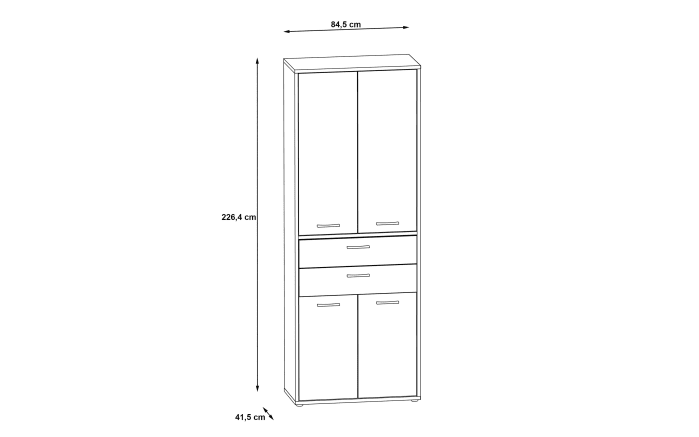Aktenschrank Keflavik, grau/weiß-06