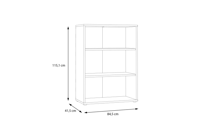 Regal Keflavik, weiß/Artisan Eiche-Nachbildung-03