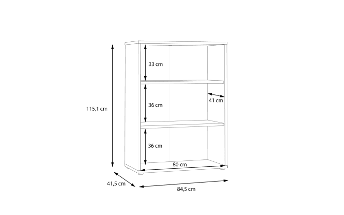 Regal Keflavik, weiß/Artisan Eiche-Nachbildung-04