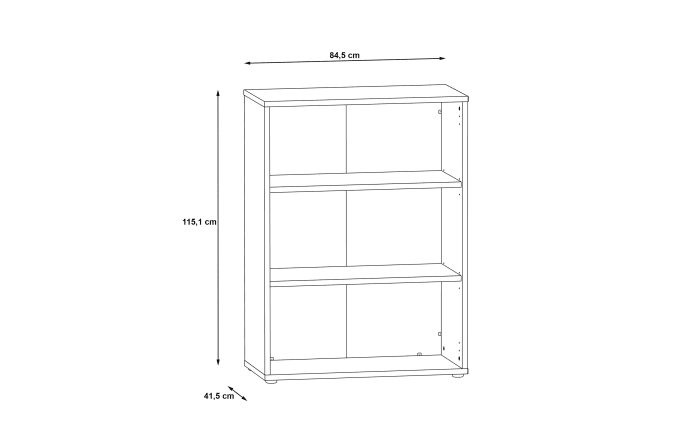 Kommode Keflavik, grau/weiß-06