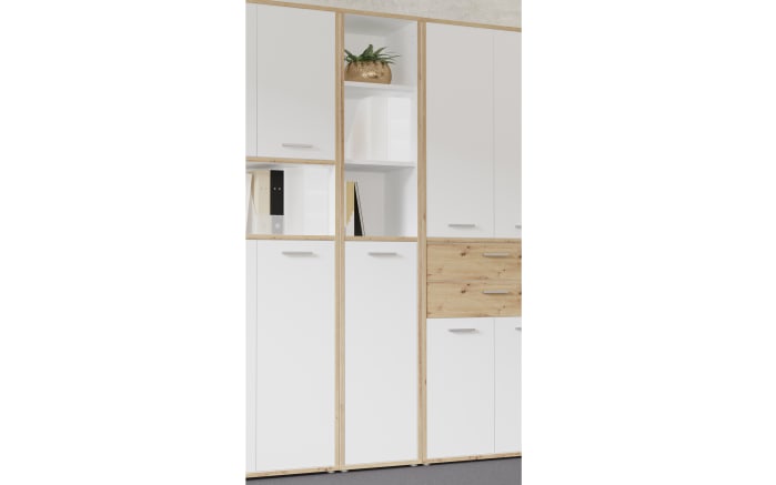 Regal Keflavik, weiß/Artisan Eiche-Nachbildung-05