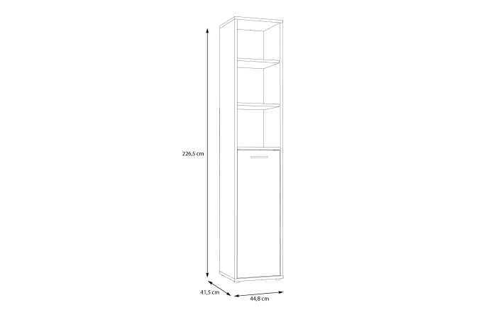 Regal Keflavik, weiß/Artisan Eiche-Nachbildung-06