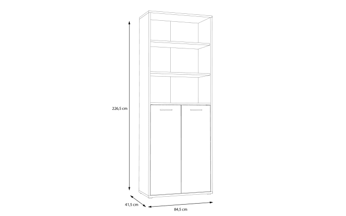 Regal Keflavik, weiß/Artisan Eiche-Nachbildung-06