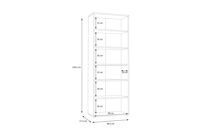 Regal Keflavik, weiß/Artisan Eiche-Nachbildung-07