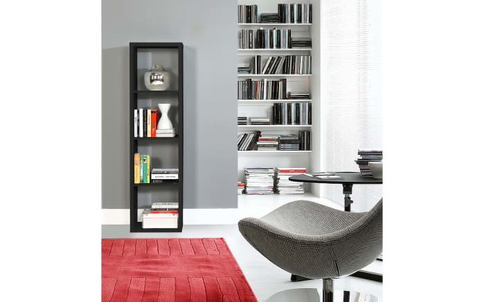 Regal Mauro, schwarz, 38,2 x 141,8 cm-01