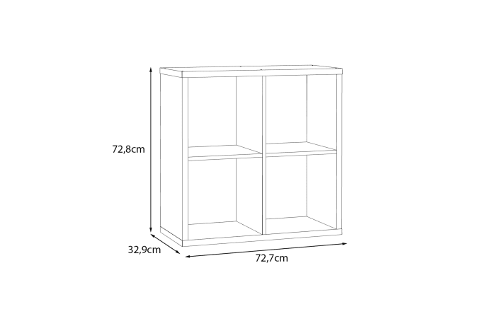 Regal Mauro, Sandeiche-Nachbildung, 72,7 x 72,8 cm-06