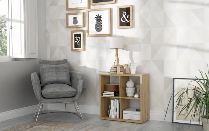 Regal Mauro, Artisan Eiche-Nachbildung, 72,7 x 72,8 cm-01