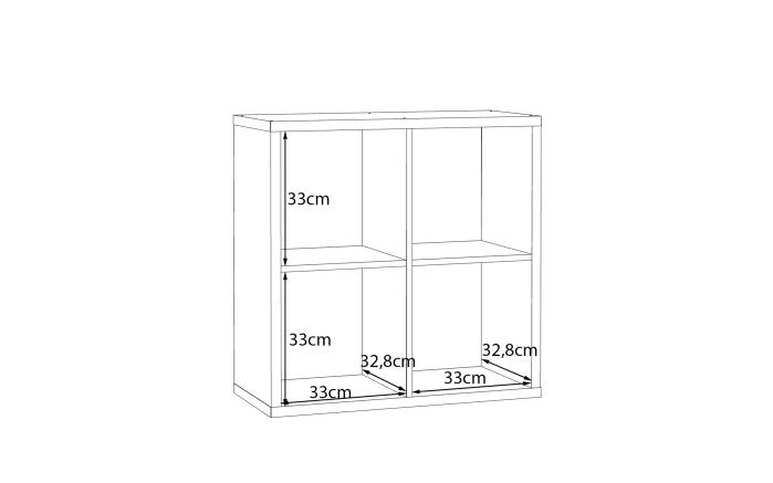 Regal Mauro, Beton-Nachbildung, 72,7 x 72,8 cm-04
