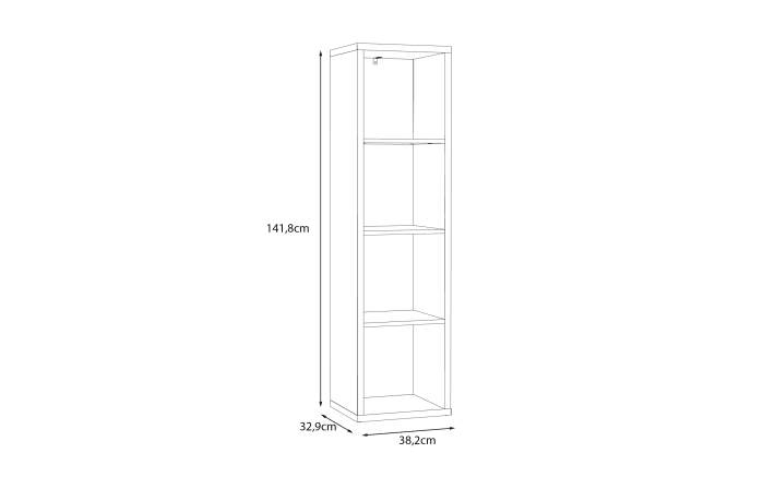 Regal Mauro, Sand Eiche-Nachbildung, 38,2 x 141,8 cm-05