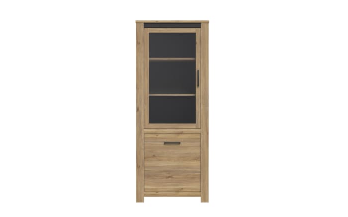 Vitrine San Cayetano, Mauvella Eiche-Nachbildung, 77 cm-03