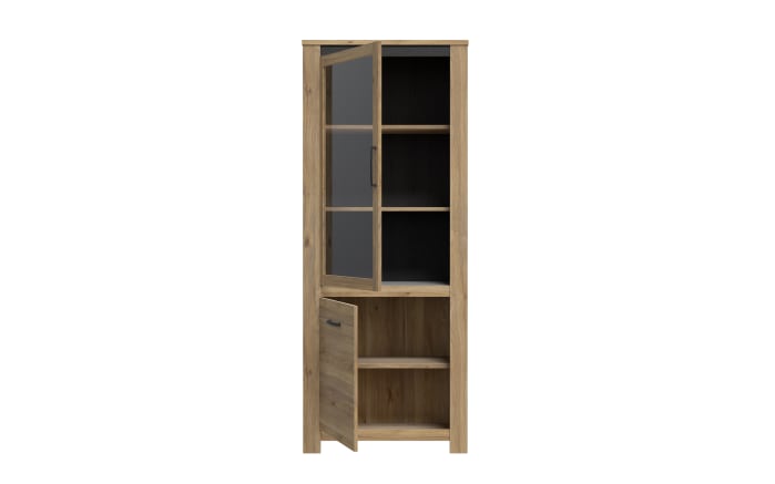 Vitrine San Cayetano, Mauvella Eiche-Nachbildung, 77 cm-05