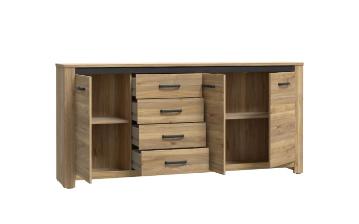Kommode San Cayetano, Mauvella Eiche-Nachbildung, 206 cm-04