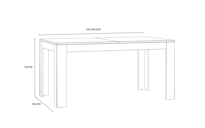 Esstisch Bohol, Riviera Eiche-Nachbildung/grau, inkl. Ausziehfunktion-05