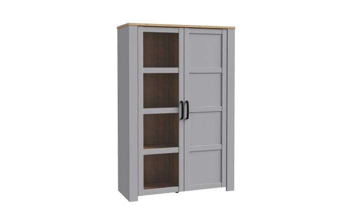 Vitrine Bohol, Riviera Eiche-Nachbildung/grau, 106,4 cm-03