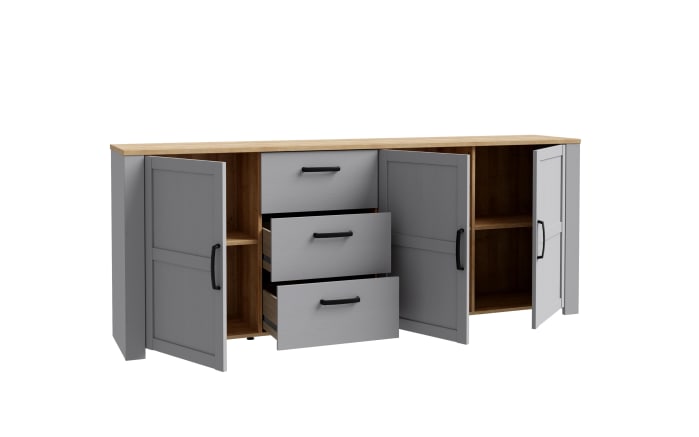 Sideboard Bohol, Riviera Eiche-Nachbildung/grau, 220,8 cm-04