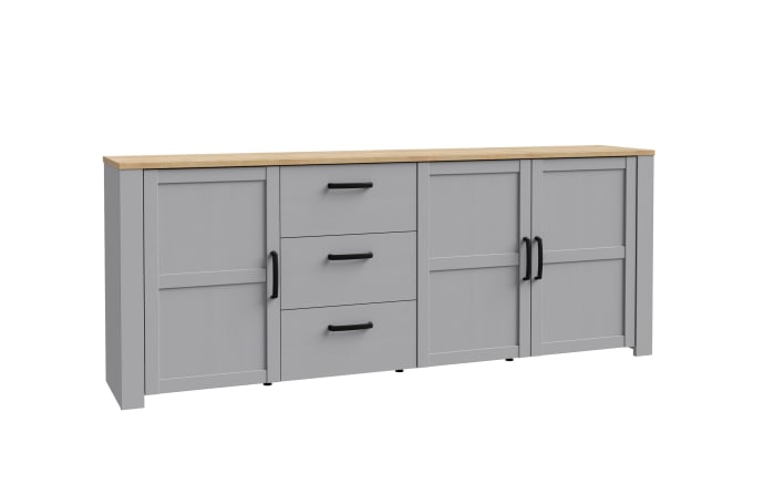 Sideboard Bohol, Riviera Eiche-Nachbildung/grau, 220,8 cm-02