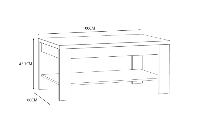 Couchtisch Bohol, Eiche Nachbildung/grau-04