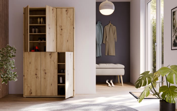 Schuhschrank Alice Springs, Artisan Eiche-Nachbildung, inkl. Push-to-Open Funktion-03