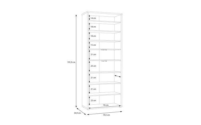 Schuhschrank Alice Springs, grau, inkl. Push-to-Open Funktion-09