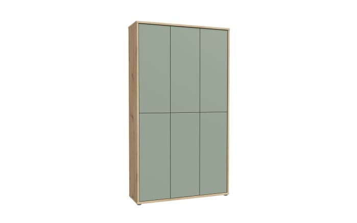 Schuhschrank Alice Springs, Artisan Eiche-Nachbildung/salbeigrün, inkl. Push-to-Open Funktion-04