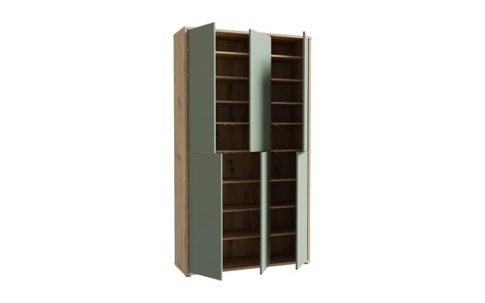 Schuhschrank Alice Springs, Artisan Eiche-Nachbildung/salbeigrün, inkl. Push-to-Open Funktion-07