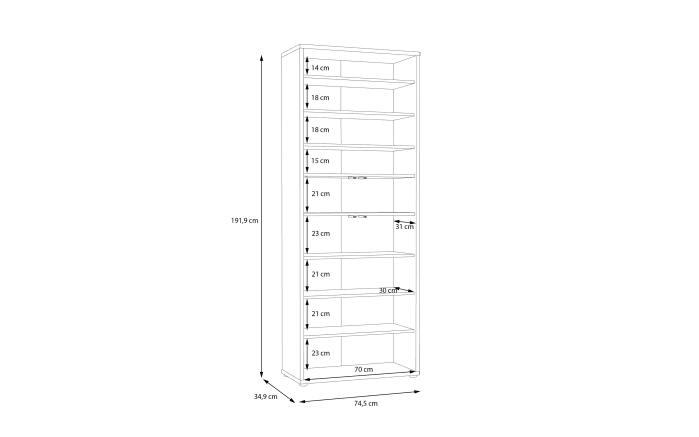 Schuhschrank Alice Springs, Artisan Eiche-Nachbildung/salbeigrün, inkl. Push-to-Open Funktion-07