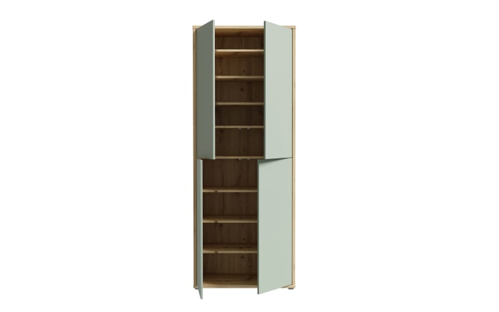 Schuhschrank Alice Springs, Artisan Eiche-Nachbildung/salbeigrün, inkl. Push-to-Open Funktion-05