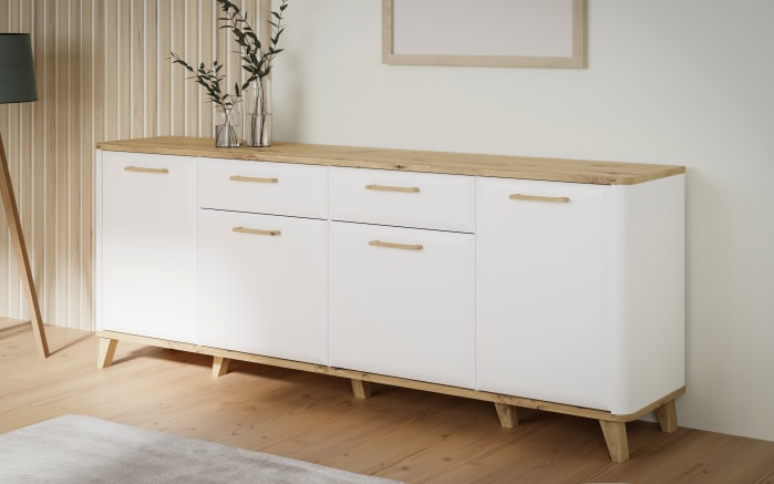 Sideboard Wardiol, Artisan Eiche-Nachbildung/weiß, 209,7 cm-01