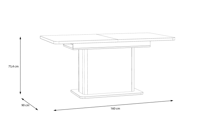 Esstisch Wardiol, Artisan Eiche Nachbildung-05