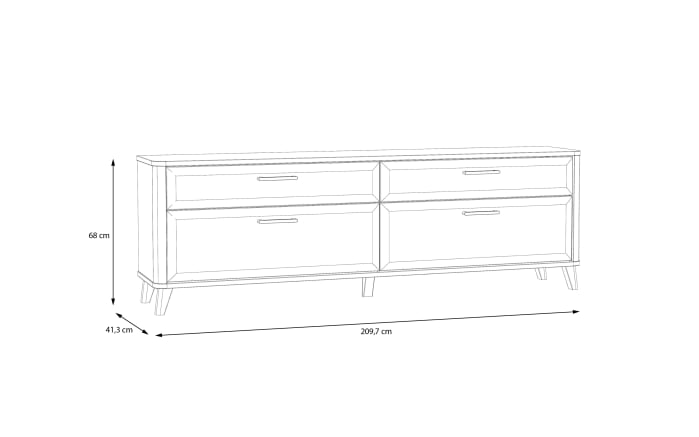 TV-Unterschrank Wardiol, Artisan Eiche-Nachbildung/weiß, 209,7 cm-06