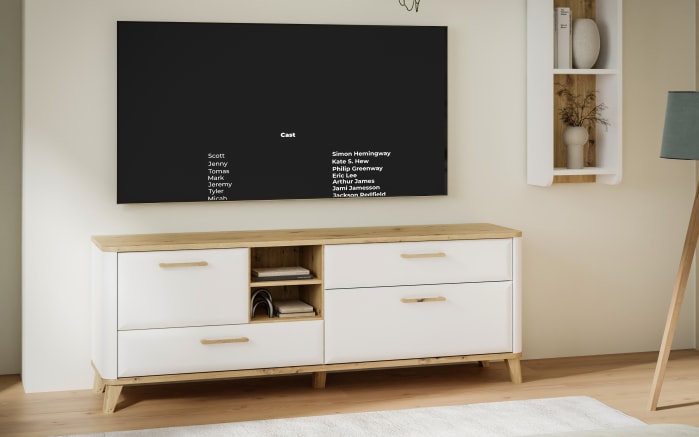 TV-Unterschrank Wardiol, Artisan Eiche-Nachbildung/weiß, 169,7 cm-01