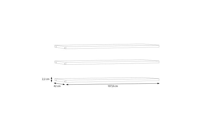 Einlegeböden Schach & Matt 2, grau, 107,8 x 41,8 cm, 3er Set-03