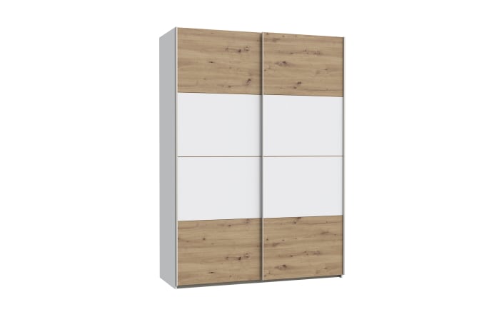 Kleiderschrank Schach & Matt 2, weiß/Artisan Eiche-Nachbildung, 150,1 cm-03