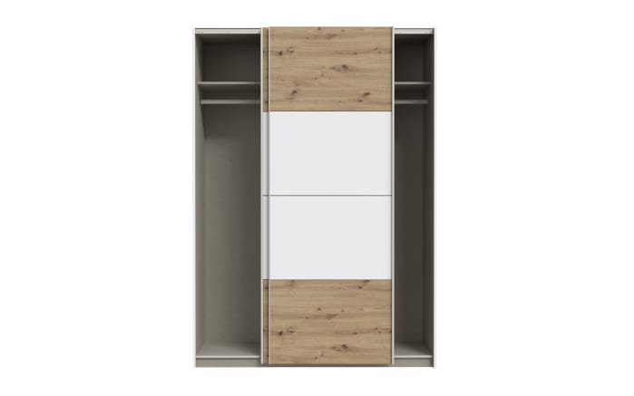 Kleiderschrank Schach & Matt 2, weiß/Artisan Eiche-Nachbildung, 150,1 cm-06