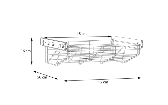 Schuhkorb Schach & Matt 2, grau, 52 x 16 cm-04
