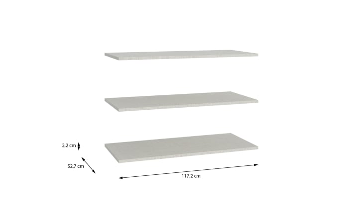 Einlegeböden Vodol, grau, 117,2 x 52,7 cm, 3er Set-03