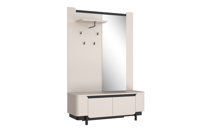 Garderobe Vodol, sandfarbig/schwarz-02