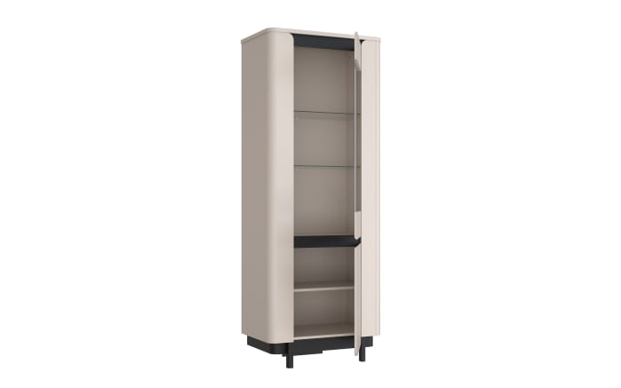 Vitrine Vodol, sandfarbig/schwarz, 75,6 cm-03