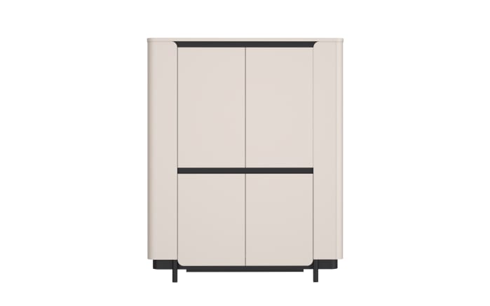 Highboard Vodol, sandfarbig/schwarz-03