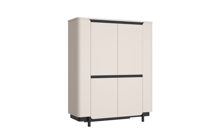 Highboard Vodol, sandfarbig/schwarz-02