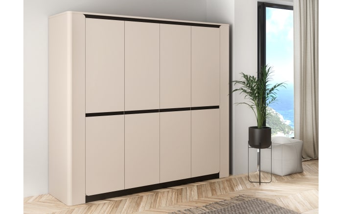 Kleiderschrank Vodol, sandfarbig/schwarz-01