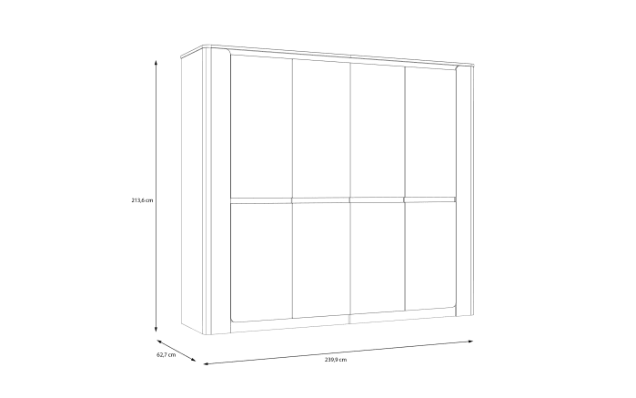Kleiderschrank Vodol, sandfarbig/schwarz-06