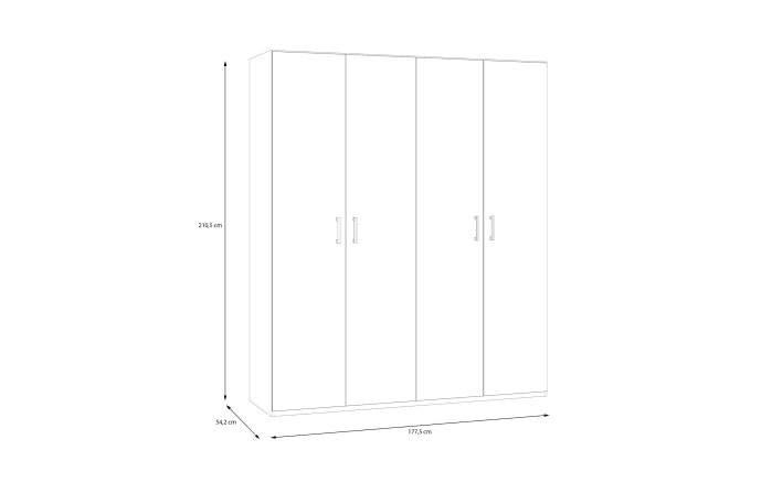 Kleiderschrank Econobox2, Mauvelle Eiche-Nachbildung, 177,5 cm-06