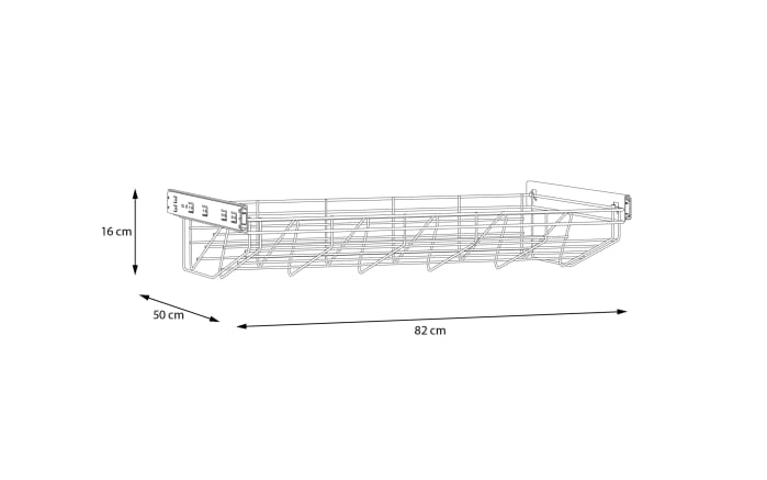 Schuhkorb Econobox2, grau, 82 x 16 cm-05