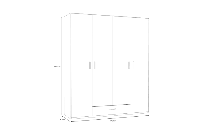 Kleiderschrank Econobox2, Mauvelle Eiche-Nachbildung, 177,5 cm-06