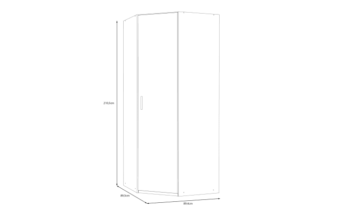 Eckkleiderschrank Econobox2, Mauvelle Eiche-Nachbildung, 89,5 cm-06