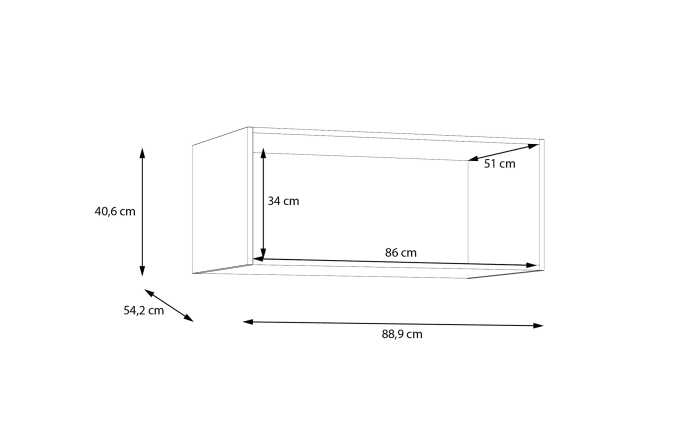 Schrankaufsatz Econobox2, weiß, 88,9 cm-06