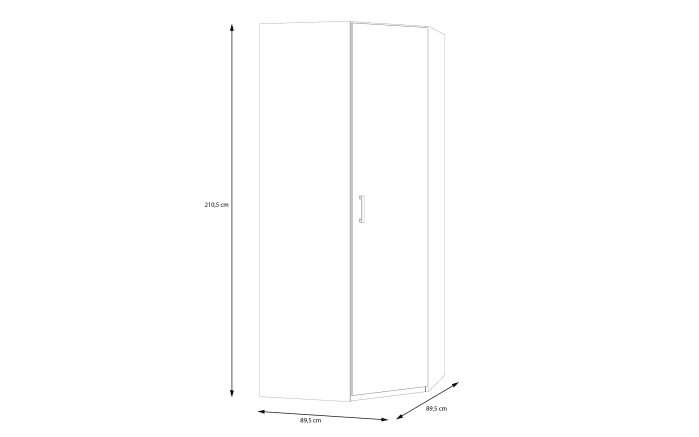 Eckkleiderschrank Econobox2, weiß, 89,5 cm-06